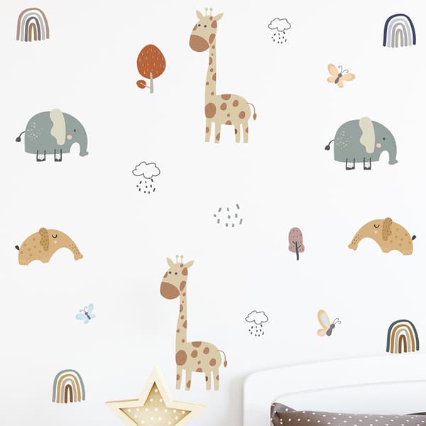 Sødt Dyr Wall Decal Wall Stickers til Stuer Soveværelser O