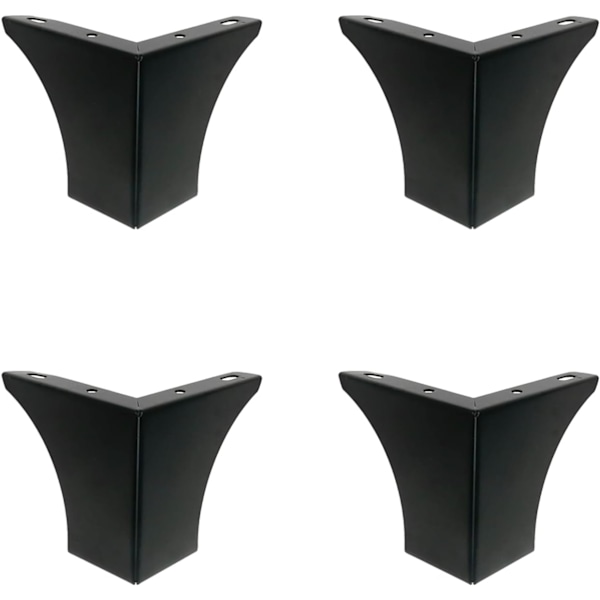 DIY Keittiökalusteiden Jalat 100mm Kahvipöytä Kaapit Sänky Sohvan Jalat Vahva Metalli Pöytä Tuolin Jalka Musta Hiljainen Liukumaton Sarja 4
