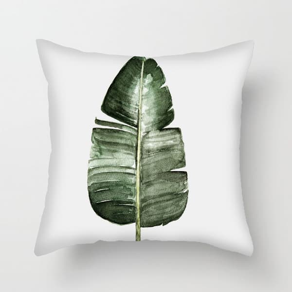 Sæt med 9 stykker plante mønster pudebetræk 45 x 45 cm dekorative