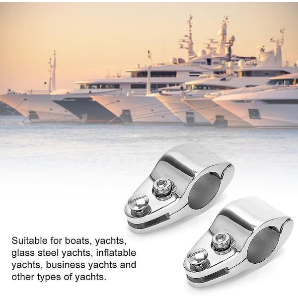 2 kpl 316 Ruostumattomasta Teräksestä Valmistettuja Marine-Putkiklemmareita Veneen Yläosan Saranoihin, Kynsiin, Liukukiskoihin, Kiinnitystarvikkeisiin (22 mm)