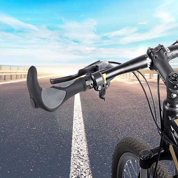 MTB-styre Ergonomiskt cykelstyre Styre handtag, svart horn