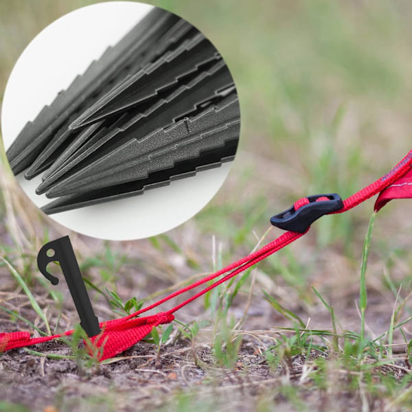 20 stk. Plastik Telttanke, 14,5 cm Camping Telttanke, Telttanke Fastgørelse, Spiral Telttanke til Camping, Camping Markiser, Have, Sort