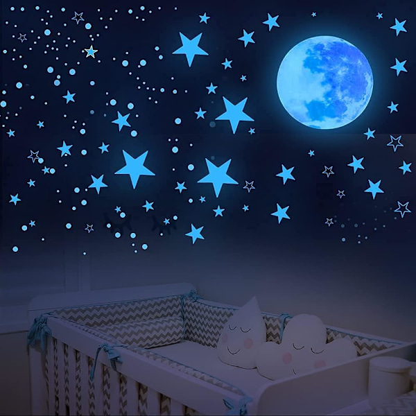 Glow in the Dark Stars for Ceiling, Star Decorations for Bedroom,