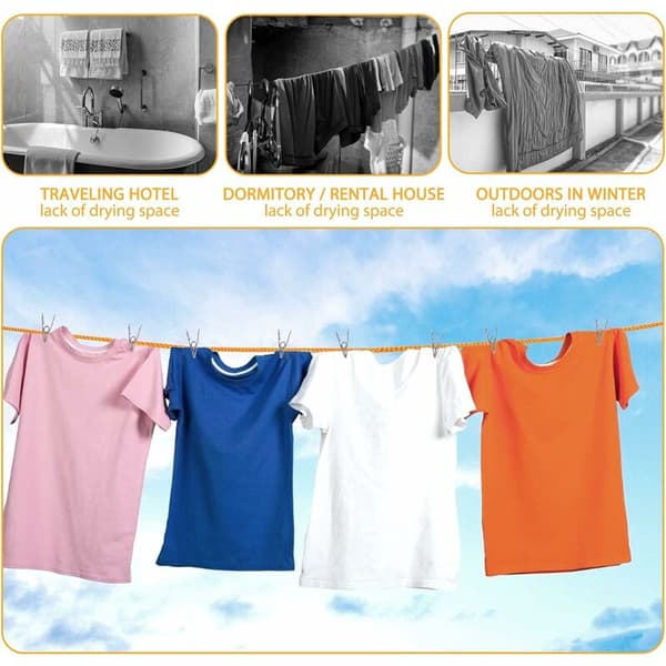 Retractable Clothesline, 8M Portable Expandable Clothes Line, Out