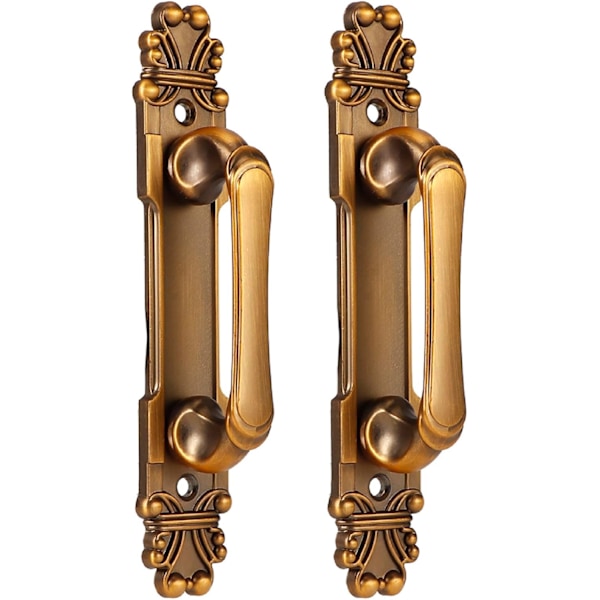 Dörrhandtag, Antik Aluminiumlegering Dörrhandtag Skåp Låda Garderob Handtag 2st/set Möbel Maskinvara Tillbehör