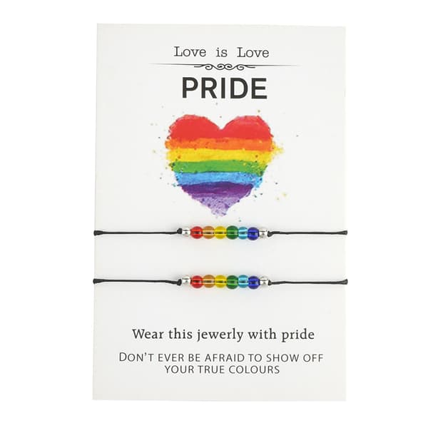 Pride LGBT Regnbågsarmband, Kärlek är Kärlek Flätad Rep Relationer