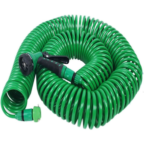 Havevandsslange med dyse, 7 spraytilstande, højtryksvaskerdyser, ventilator