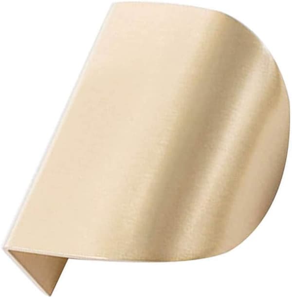 2 stk. bladformet skuffehåndtak i messing, møbeldørknott, skap- og garderobehåndtak i solid messing (60*44*24mm)