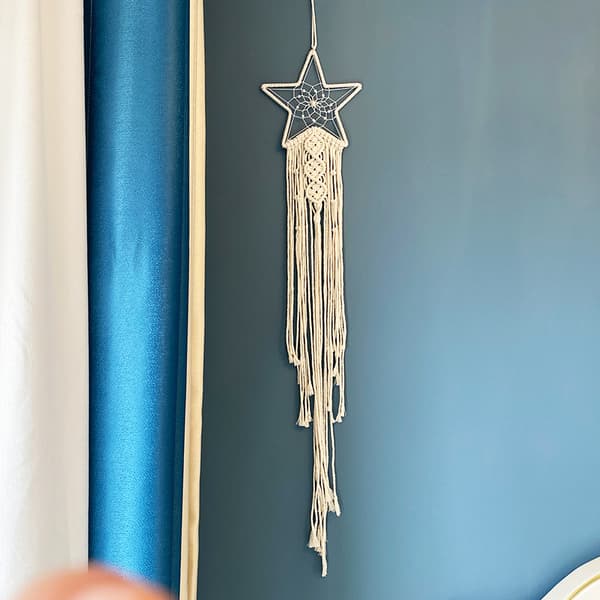 3-delt drømmefanger Macrame veggdekor Boho veggdekor Sol Måne