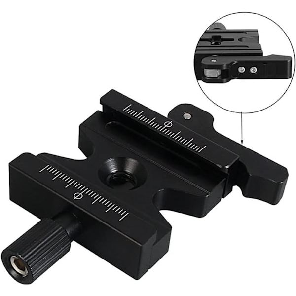 1PCS dubbel lås monteringsplatta klämma med justerbar ratt adapter för tri