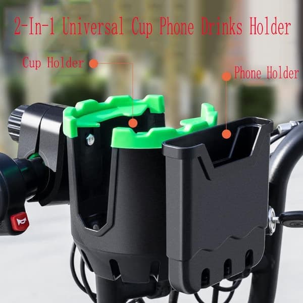 1PCS koppholder med telefonstativ, 2-i-1 universell koppholder med tel