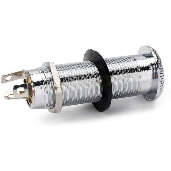 Stereo Mono Jack-plugg for akustisk elektrisk gitarbass krom Pl