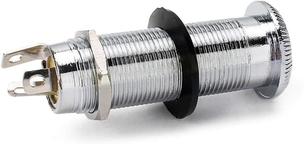 Stereo Mono Jack Stik til Akustisk Elektrisk Guitar Bas Krom Pl