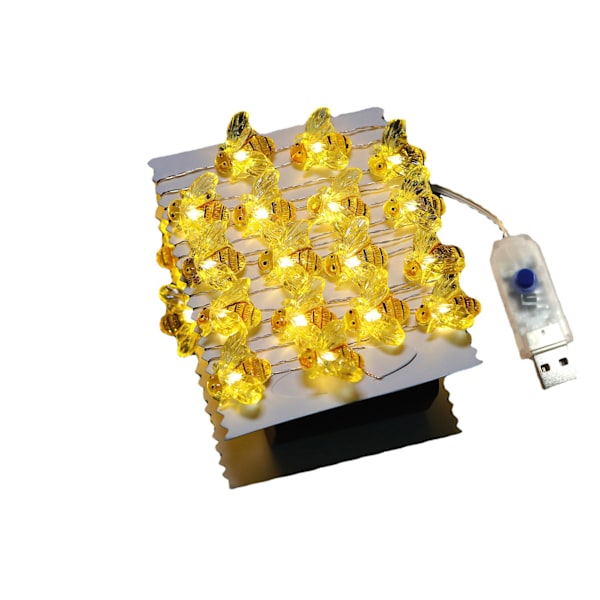 40 LED Bi-formade inomhus- och utomhusljusslingor för uteplats, kafé, trädgård, fest, fungerar med USB
