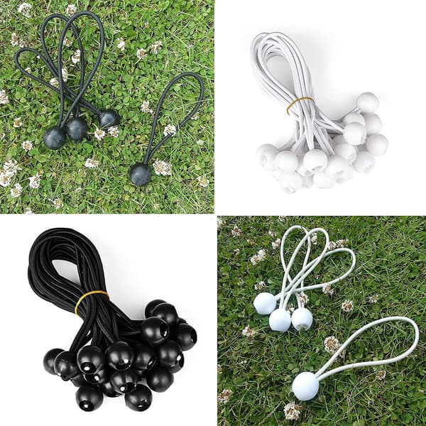 40 stk presenning bungee ball bungee bungee elastisk gummibunji-snøre