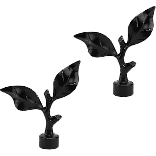 2 stk. Blad Gardin Dekorative Stangender Draperi Stang Topper