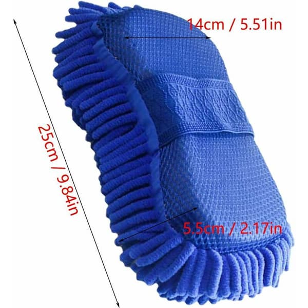 2 stk Mikrofiber Chenille Bilvaskesvamp Mikrofiber Vask Hanske Ab