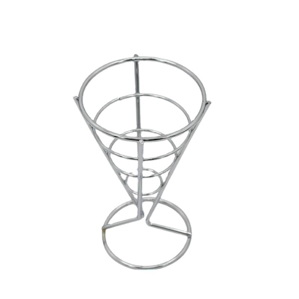 2 stk. Pommes frites-holder, kjeglekurv, pommes frites-holder med metall