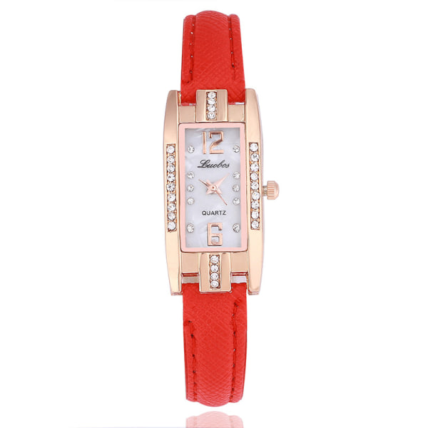 Dame Analog Quartz Ur, Håndledsarmbånd Mode Dameur, Rød