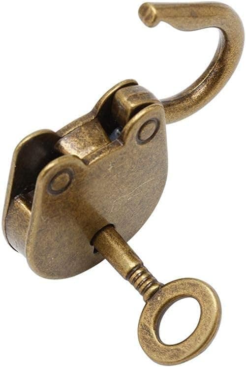 3 stk mini messing antikk hengelås Antikk stil lås Mini lås med