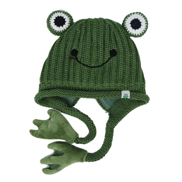 Dam barn söt groda hatt virkad stickad hatt storögd groda stickad vinteröron skyddande mössa hattar stickade mössor utomhus höst