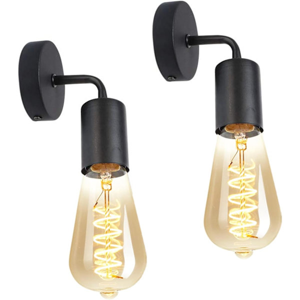 1-pack Edison vägglampa retro vintage industriell metall vägglampa