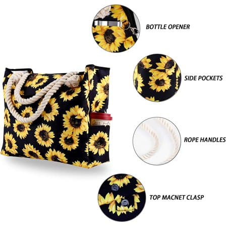 Strandtasker til kvinder Ekstra stor strandtaske Sandproof Cute Beach T