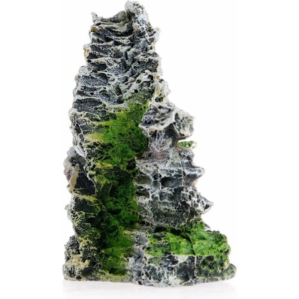 1 pakke harpiks akvarium fjellformasjon gjemmested hule stein dekor undervanns S