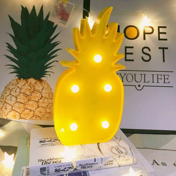 Humörlampor Ananas Dekor Ljus, Romantisk Ruit Bordslampa, Holid