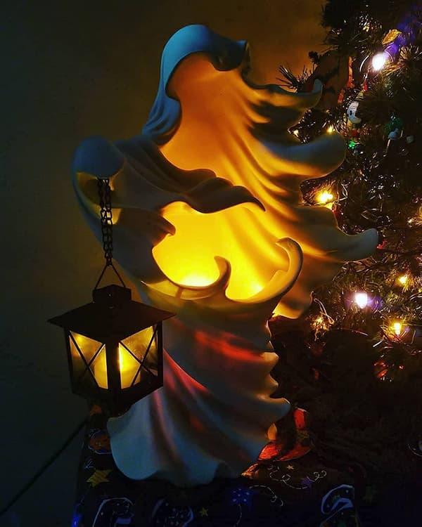 Halloween Ghost Statue, Messenger of Hell with Lantern - L