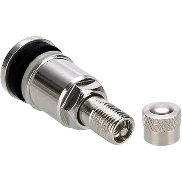x 45mm Silver Stål Slanglösa Bilventiler