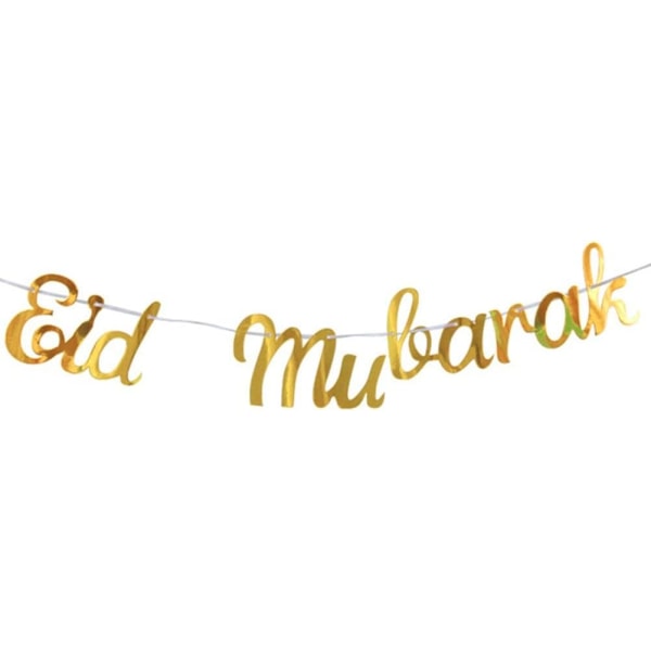 Eid Mubarak -kirjainbanneri, koriste DIY-muslimi Ramadan-juhliin