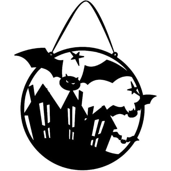 Halloween-aiheinen ripustettava tervetulotoivotuskilpi