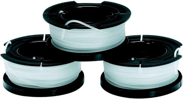 Sett med 3 erstatningsspoler for gresstrimmer - 3 x 9 m transparent a