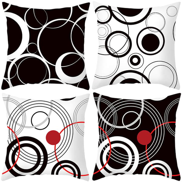 Set med 4 st moderna kuddfodral 45x45cm Dekorativa soffkuddar