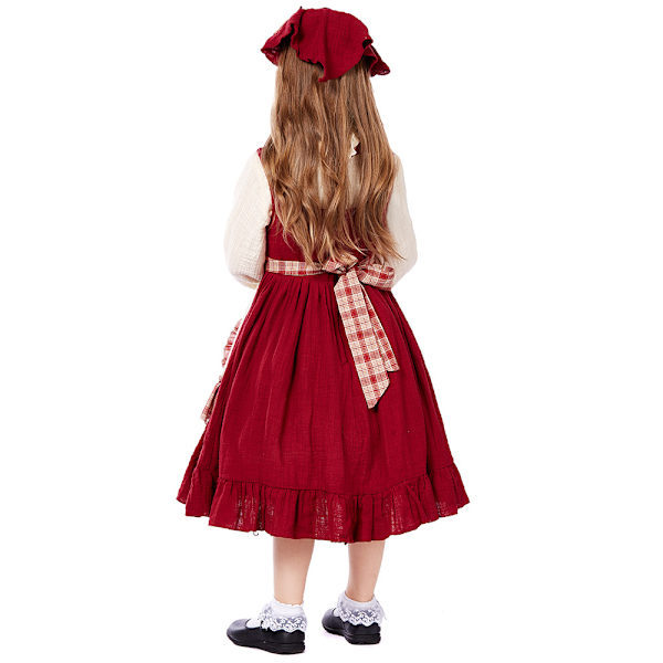 Tyttöjen pastoraalinen tyylinen cosplay-asu karnevaalijuhliin lapsille Farm Mai