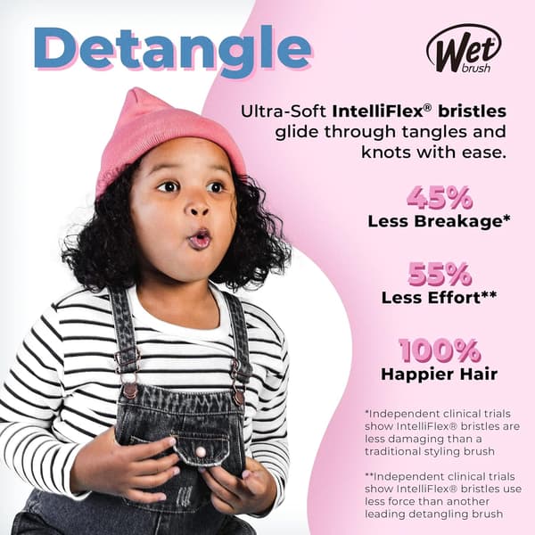 Hårbørste - Pink og Lilla - Eksklusive Ultra Bløde Børster - Gli