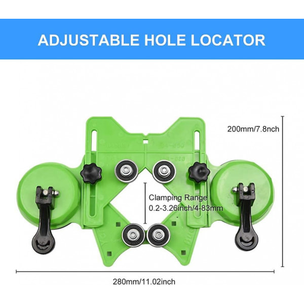 Boremaskine Hulsavede Styre Jig Fixture 4-83 Mm Justerbar Diamant Hulskærer