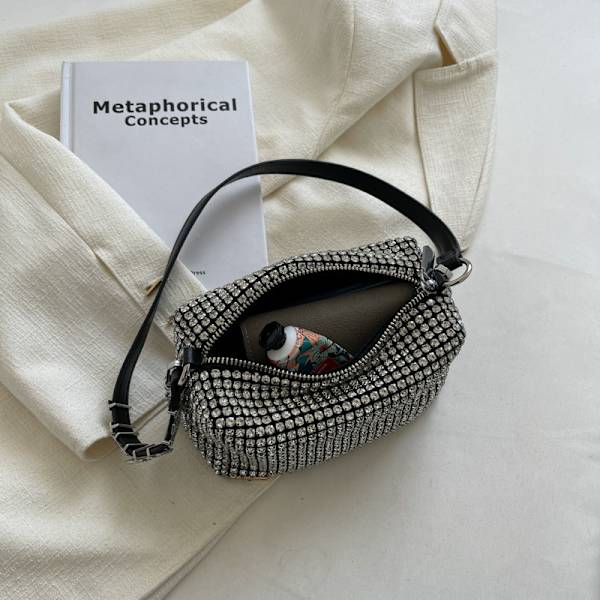 Rhinestone Handväska för kvinnor Väska Diamanter Axelväska Handväska Damer Kvinnlig Crossbody Väska Glänsande Diamantväska