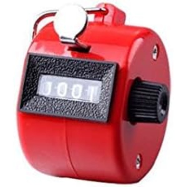 12PCS handheld tally counter, 4-digit mechanical palm click counter, red