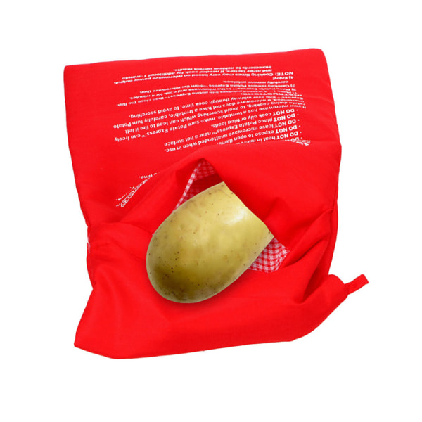 Mikrovågs potatispåse, 2 paket återanvändbar mikrovågsugn påse bakad påsespotatis