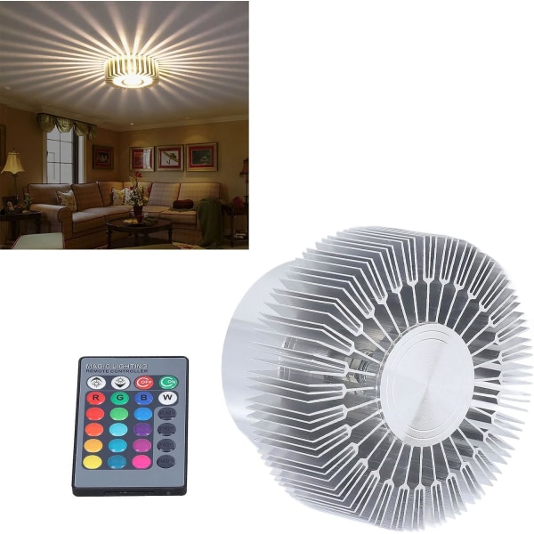 360 Luminous LED Taklampa 24 Tangenter Kontroll LED Lamppärlor Sol