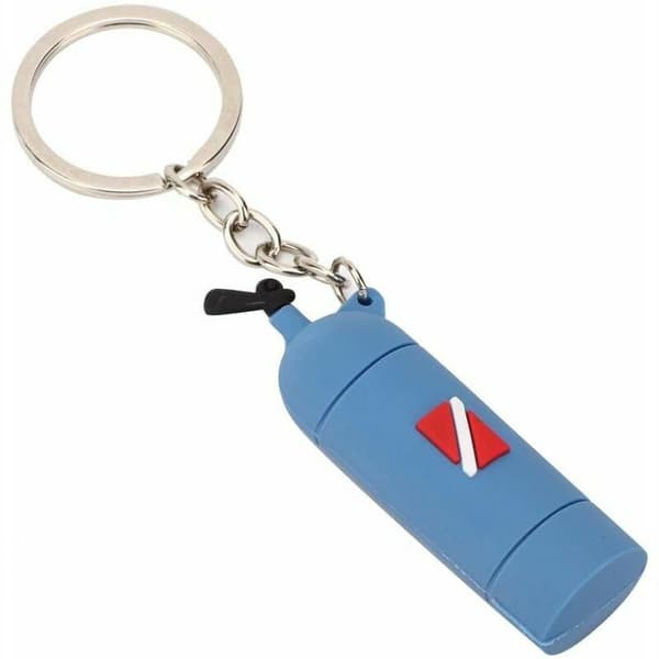 Mini nyckelring med dykmotiv (blå)
