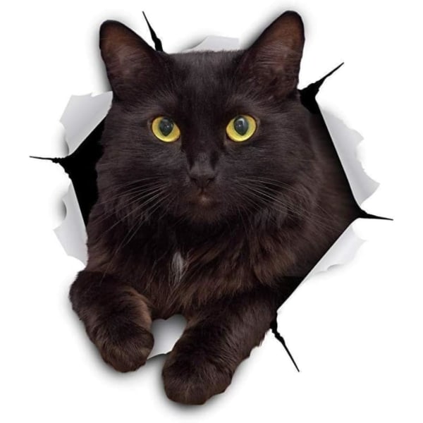 Black Cat Wall Stickers Fjernbare Pet Stickers