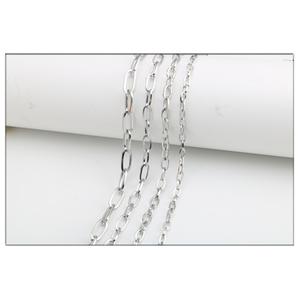 Paperclip-ketju naisille ja miehille, ketjun leveys 3,5 mm