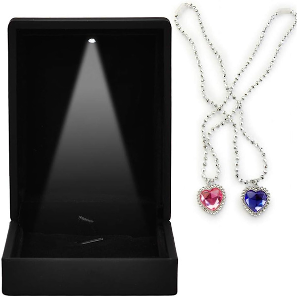 Presentförpackning för smycken med LED-ljus, halsband, armband, ring