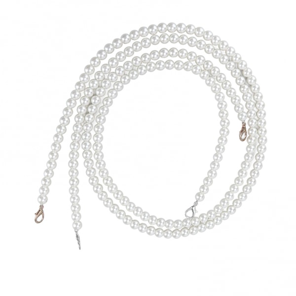 Imitation Pearl Chains Purse Handle Strap Replacement Accessories for Women 1 Meter 20 Pcs