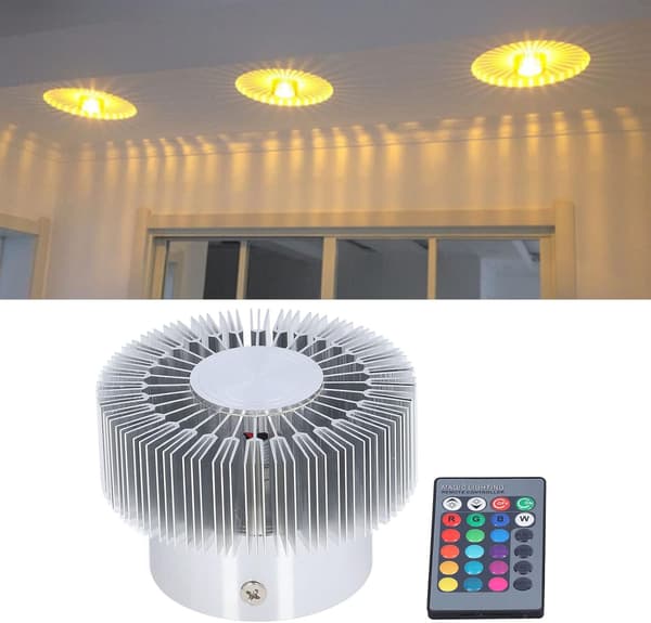 360 Luminous LED Taklampa 24 Tangenter Kontroll LED Lamppärlor Sol
