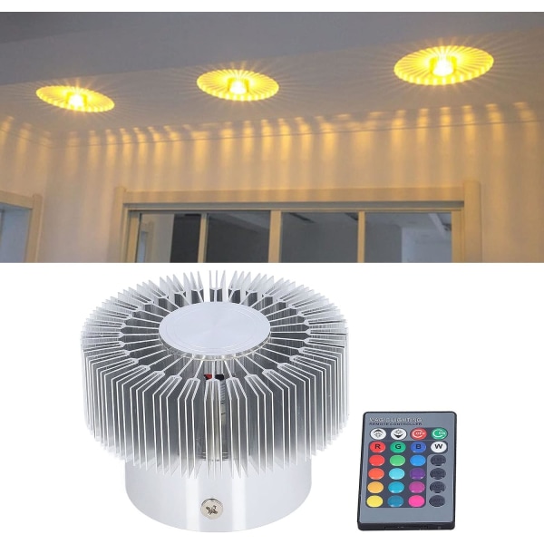 360 Luminous LED-taklampe 24 taster kontroll LED-lampeperler sol