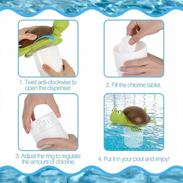 Poolklordispenser til dispenser, indendørs og udendørs 15X9cm